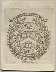 Boekplaat: Zegel van Harvard College