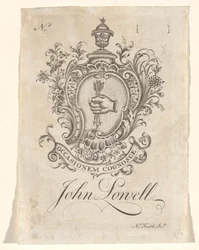 Boekplaat van John Lowell