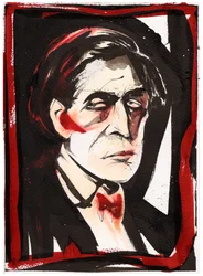 Alban Berg, 2025 (inkt op aquarelpapier)