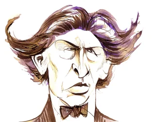 Ferruccio Busoni - kleur karikatuur
