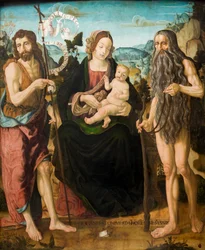 Maagd en Kind tussen St. Johannes de Doper en St. Onuphrius