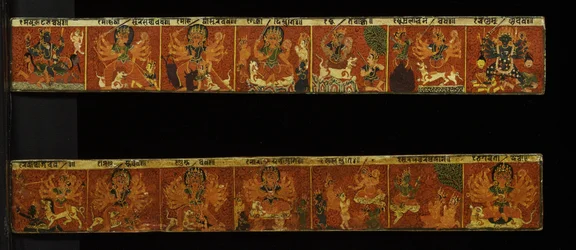 Een paar Devimahatmya-manuscriptomslagen