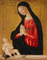 De Madonna die het Kind aanbidt