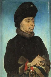 Portret van Jan zonder Vrees, hertog van Bourgondië, midden 15e eeuw