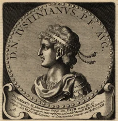 Portret van Byzantijnse keizer Justinianus II