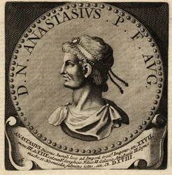 Portret van Romeinse keizer Anastasius I