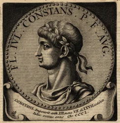 Portret van Romeinse keizer Constans I