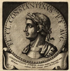 Portret van Romeinse keizer Constantijn II