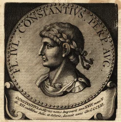 Portret van Romeinse keizer Constantius II