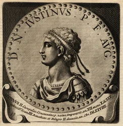 Portret van Romeinse keizer Justinus II