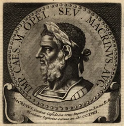 Portret van Romeinse keizer Macrinus