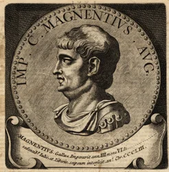 Portret van Romeinse keizer Magnentius