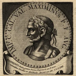 Portret van Romeinse keizer Maximinus II