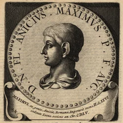 Portret van Romeinse keizer Maximus