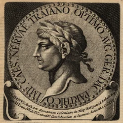 Portret van Romeinse keizer Trajanus