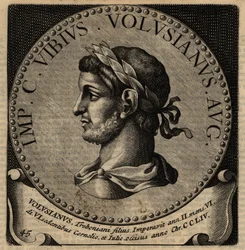 Portret van Romeinse keizer Volusianus