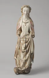 Sint Catharina van Alexandrië door Meester van Koudewater, c. 1470 (walnoot)