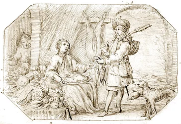 De vier seizoenen: Winter - Terugkeer van de jacht, c.1675