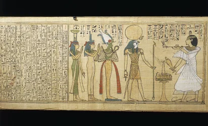 Papyrus van Khonsumes, Het Dodenboek, de overledene brengt offers aan Osiris, Isis en Nephthys, Derde Tussenperiode