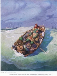 Het kleine kokkelschelpje dook in de deining en wankelde onder elke windvlaag, 1916