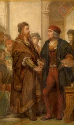 Albrecht Dürer Op bezoek bij Quinten Massijs (olieverf op doek)