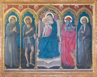 Madonna met kind en vier heiligen