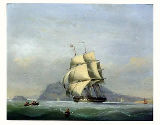 H.M.S. Pique onder Zeil