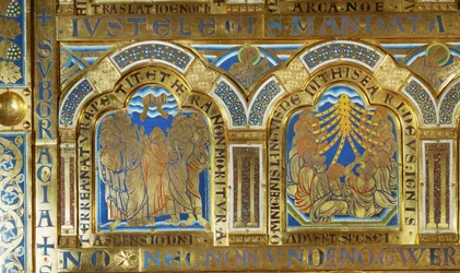 Het altaar van Verdun. Links: Christus