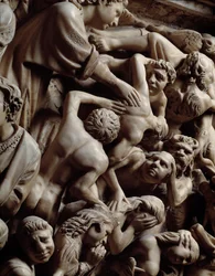 Gotische kunst: Laatste oordeel, Verdoemden in de hel, Detail van reliëfs van preekstoel