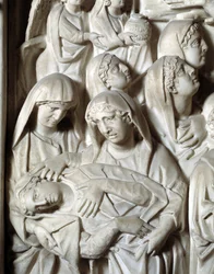 De kruisiging (detail) stoel gerealiseerd door Nicola Pisano