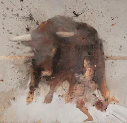 Stier met stierenvechter