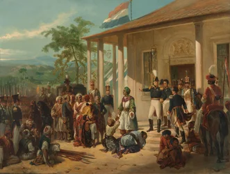 De arrestatie van Diponegoro door luitenant-generaal De Kock