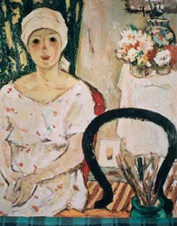Vrouw in een interieur
