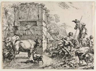 De drinkende koe