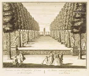 Natuurlijk theater van bomen en heggen