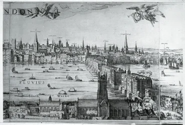 VK, Engeland, Uitzicht op de stad Londen met de London Bridge