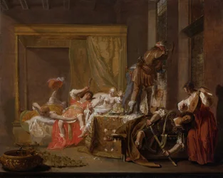 Gezelschap in een bordeel Messalina en Gaius Silius, 1655