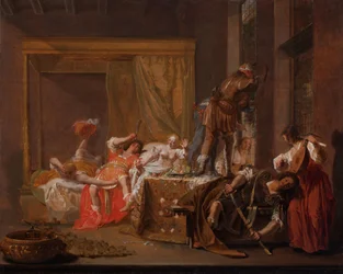Scène van het huwelijk van Messalina en Gaius Sillius
