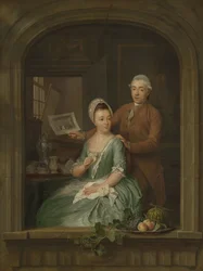 Portret van Robert Muys en zijn echtgenote Maria Nozeman