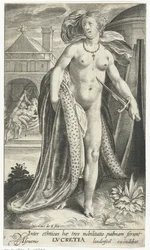 Lucretia met dolk tegen haar borst