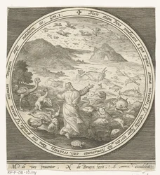 Vijfde dag van schepping: God schept vissen en vogels