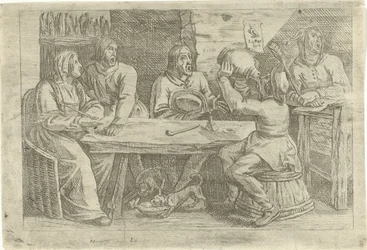 Boerengezelschap met nar