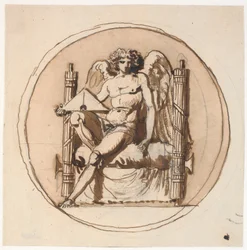 Allegorie op gerechtigheid. Studie voor een reliëf op het Vrijheidsmonument
