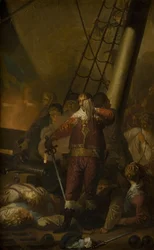 Christian IV aan boord van zijn vlaggenschip "De Drie-eenheid"