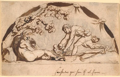 De herder Faustulus vindt Romulus en Remus