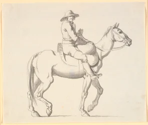 De schout te paard verzamelt de dode katten van de straten