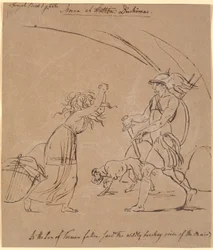 Scène uit Ossian; Morna en Duchomar