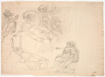 Scène uit Shakespeares Hendrik VIII (4e akte, 2e scène)