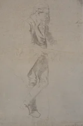 Staande heer in kostuum uit ca. 1770. Struensee?
