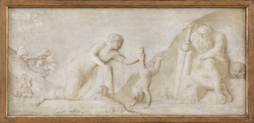 Thetis dompelt haar zoon Achilles onder in de rivier Styx om hem onkwetsbaar te maken